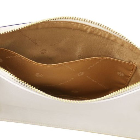 Diva - Leather clutch with chain strap